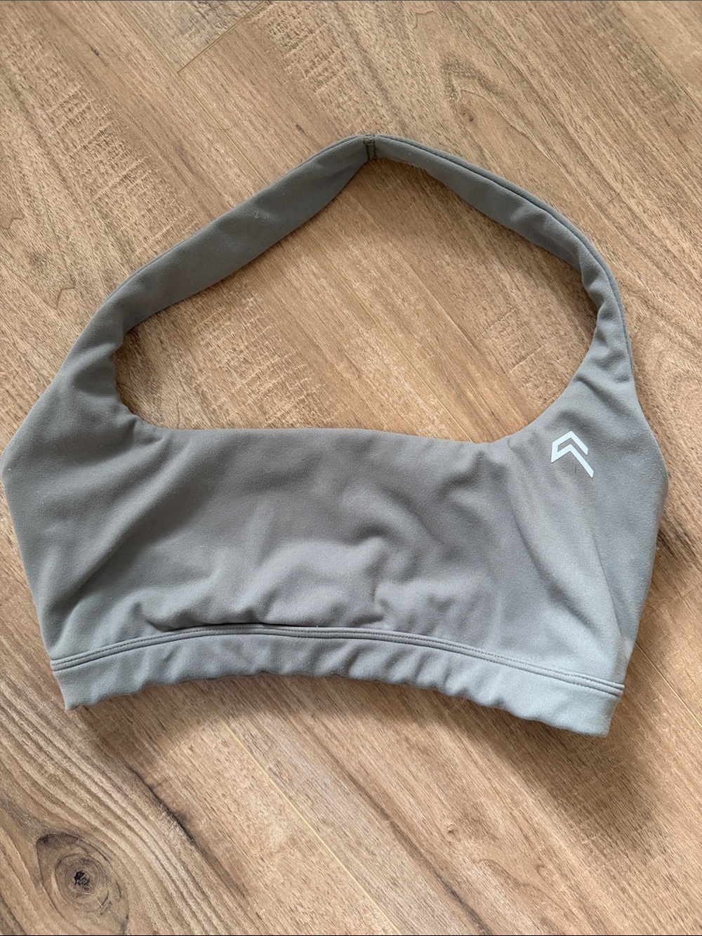 Gymshark Olive Gray Seamless Sports Bralette